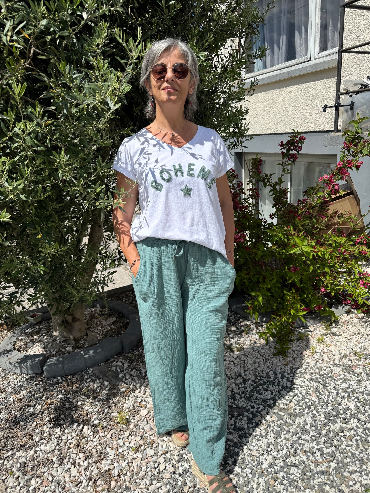 Pantalon « céladon »